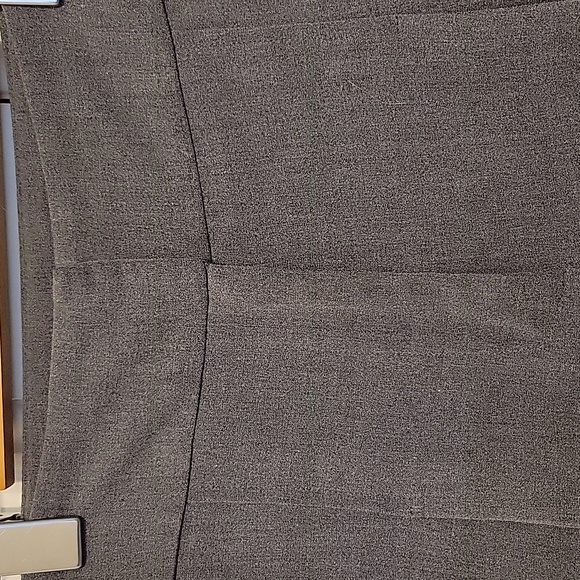 Wide leg flannel grey trouser pants - Picture 3 of 9